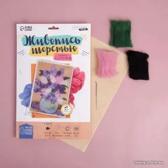 Школа талантов Живопись шерстью. Букет сирени 7107455