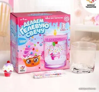 Школа талантов Делаем гелевую свечу. Пироженка 4828323
