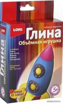 Lori Игрушка объемная из глины Космическая ракета ПзГл-004