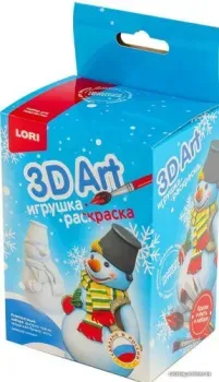 Lori 3D Art. Новогодний. Игрушка-раскраска Забавный снеговик Ир-019