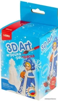 Lori 3D Art. Игрушка-раскраска Снегурочка с белочкой Ир-018