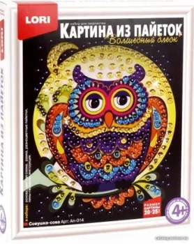 Lori Картина из пайеток. Совушка-сова Ап-014