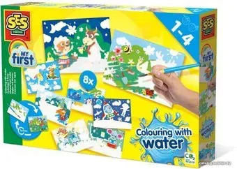 SES Creative My First Мои первые раскраски водой Прячущиеся животные 14459