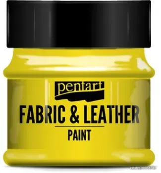 Pentart Fabric & Leather paint 50 мл (желтый)