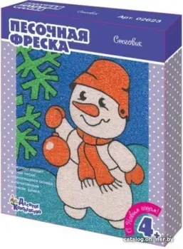 Десятое королевство Песочная фреска. Снеговик 02623