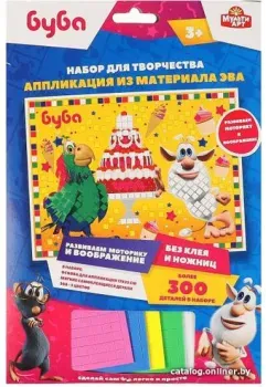 MultiArt Буба. Аппликация. Мягкая мозаика 100-AMP-BU1