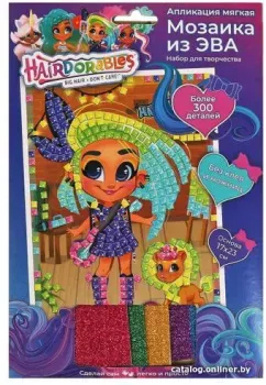MultiArt Hairdorable. Аппликация. Мягкая мозаика 100GLIT-APM-HD1