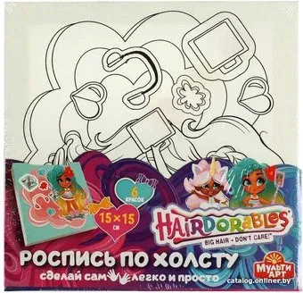MultiArt Hairdorable. Роспись по холсту 100CANV15X15-HD1