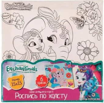 MultiArt Энчантималс. Роспись по холсту 100CANV15X15-EN1