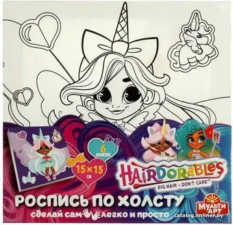 MultiArt Hairdorable 100CANV15X15-HD2