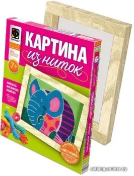 Фантазер Картина из ниток Слон 409003