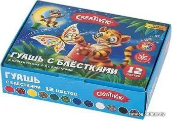 Creativiki с блестками КГБ1220КР (12 цветов)