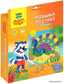 Мульти-пульти Мозаика из страз. Павлин DM_37180