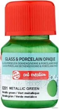 Talens Art Creation GlassPorcelain Opaque 8201 410382010 (30 мл, зеленый металлик)