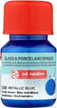 Talens Art Creation GlassPorcelain Opaque 8200 410382000 (30 мл, синий металлик)