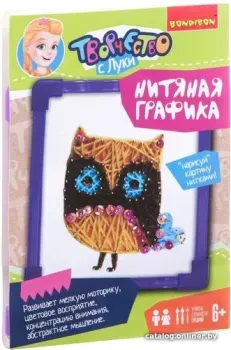 Bondibon Картина из ниток. Сова ВВ1696-1