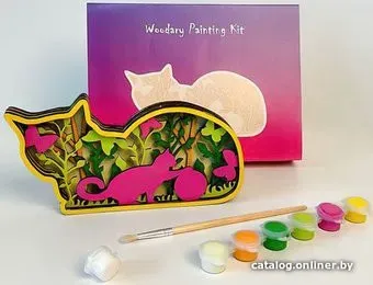 Woodary 3D Котик из дерева 3209