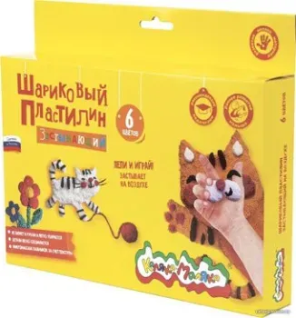 Каляка-Маляка Шариковый Мелкозернистый застывающий ПШЗМКМ6-Н (6 цв)
