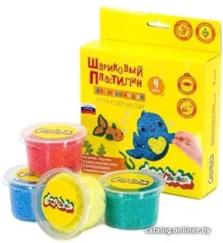 Каляка-Маляка Шариковый крупнозернистый незастывающий ПШККМ4-Н (4 цв)