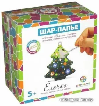 Шар-папье Елочка со стразами B02533