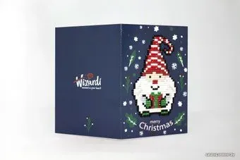 Wizardi Открытка. Счастливого рождества Гном Wc0307