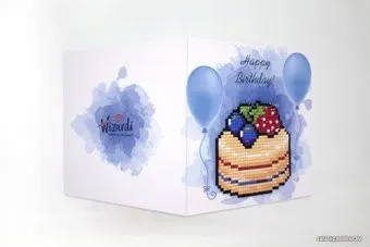 Wizardi Открытка. С Днем Рождения Торт Wc0394