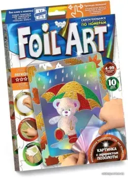 Danko Toys Аппликация цветной фольгой. Мишка FAR-01-03