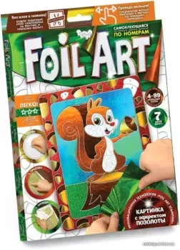 Danko Toys Аппликация цветной фольгой Белочка FAR-01-06