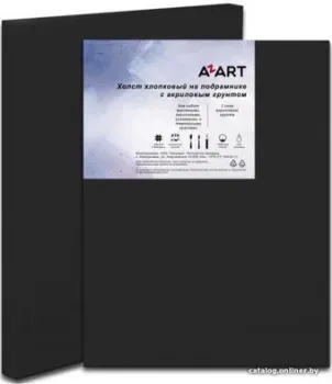 Azart грунтованный черным акрилом на подрамнике 30x30 см (хлопок)