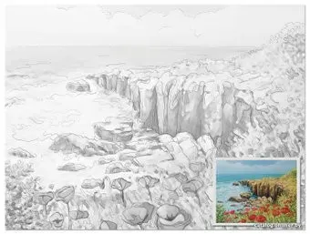 BRAUBERG Art Classic Цветы и море 191541