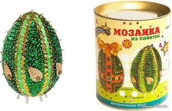 Волшебная мастерская Мозаика из пайеток 3D Декоративное яйцо ЯЦМ-02