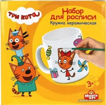 MultiArt Кружка для росписи Три Кота 1271-TC 24