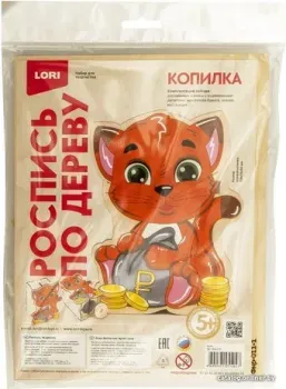 Lori Роспись по дереву. Копилка Котик Фнр-011