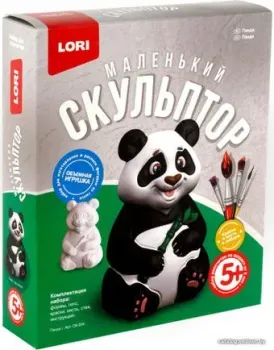 Lori Маленький скульптор. Объемная игрушка из гипса Панда Об-004
