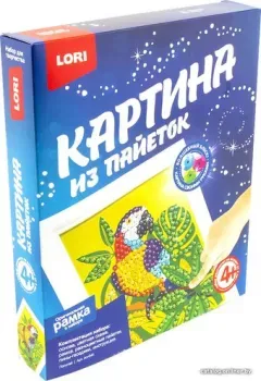 Lori Картина из пайеток. Попугай Ап-044
