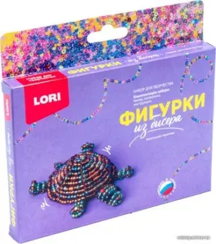 Lori Фигурки из бисера. Красноухая черепаха Бис-094
