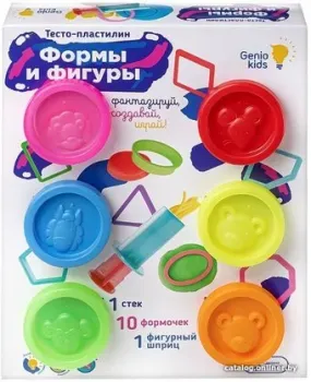 Genio Kids Тесто-пластилин. Формы и фигуры TA2005